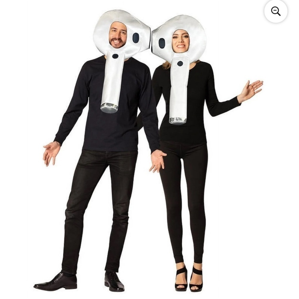 Rasta Ear Bud Couples Halloween Costume NEW White One Size